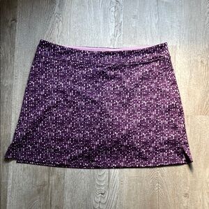 Purple Patterned Women's Skort